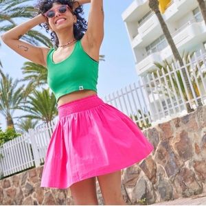 Lucy & Yak NWT Thea summer skirt in Fandango pink